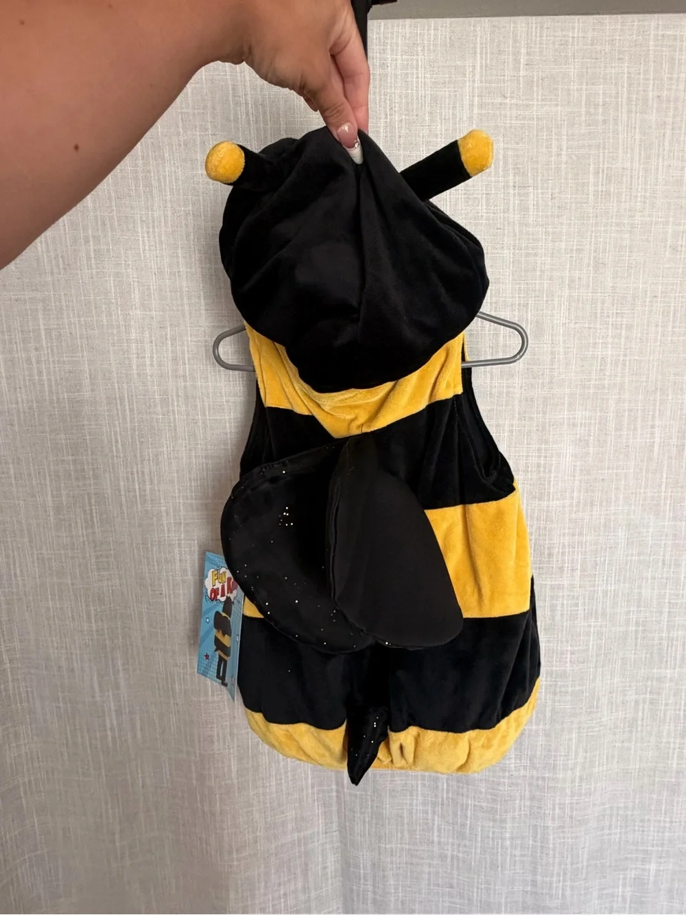 Yellow & Black Striped Bee Costume Romper